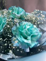 Голубая лагуна | Букет с эксклюзивными бирюзовыми розами